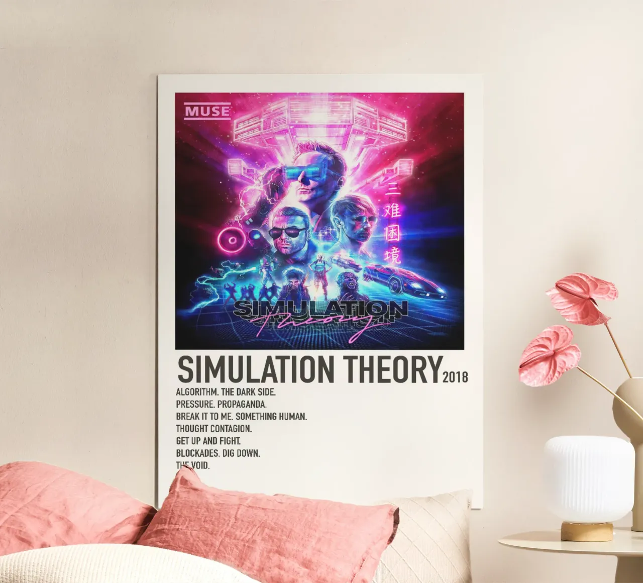 Muse Simulation Theory Tracklists poster da Linda Tobrut