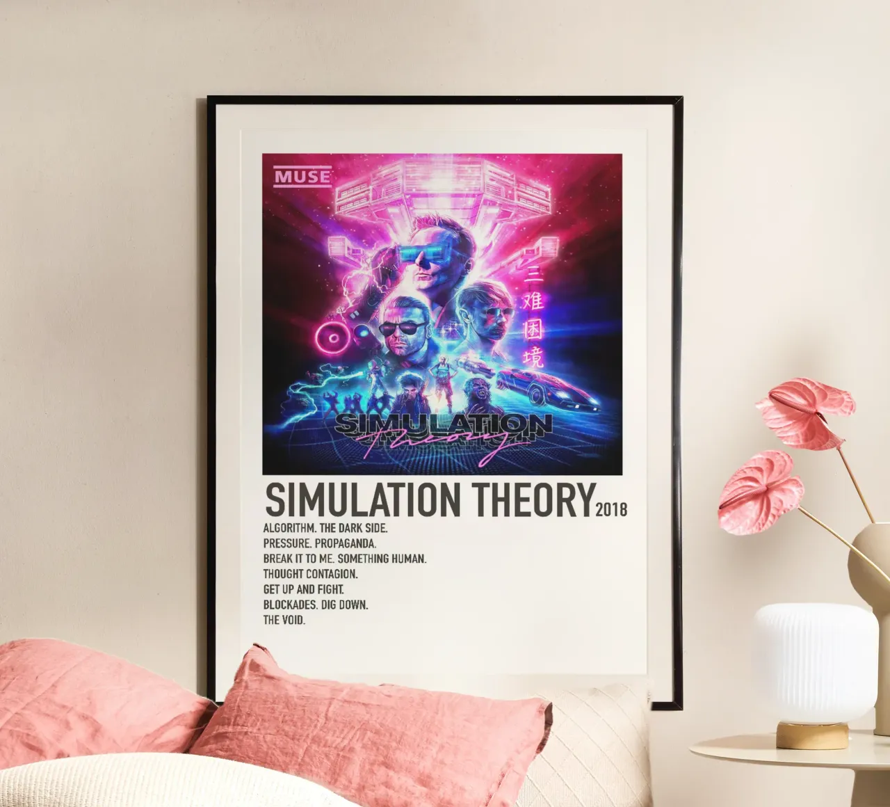 Muse Simulation Theory Tracklists poster da Linda Tobrut