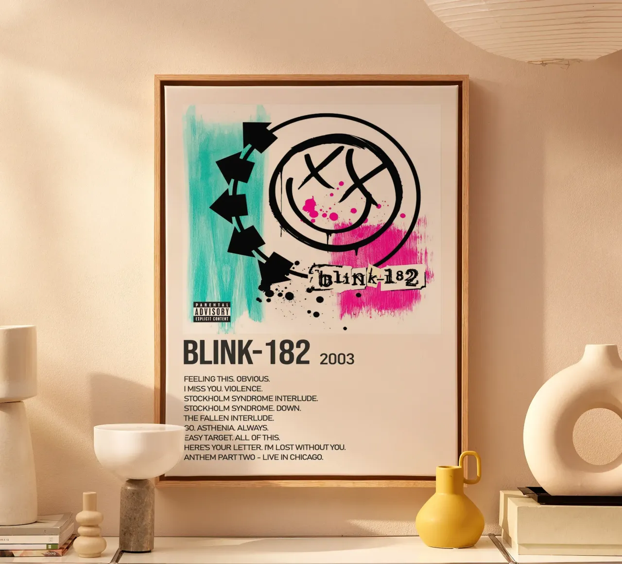Blink 182 Tracklists tela da Linda Tobrut