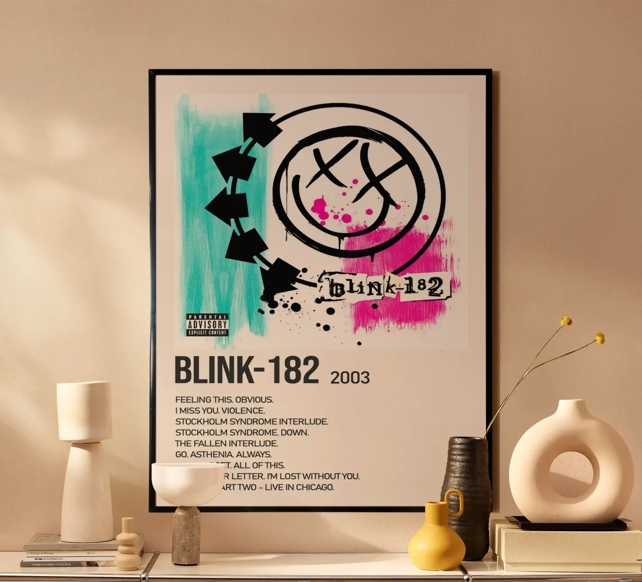 Blink 182 Tracklists poster da Linda Tobrut