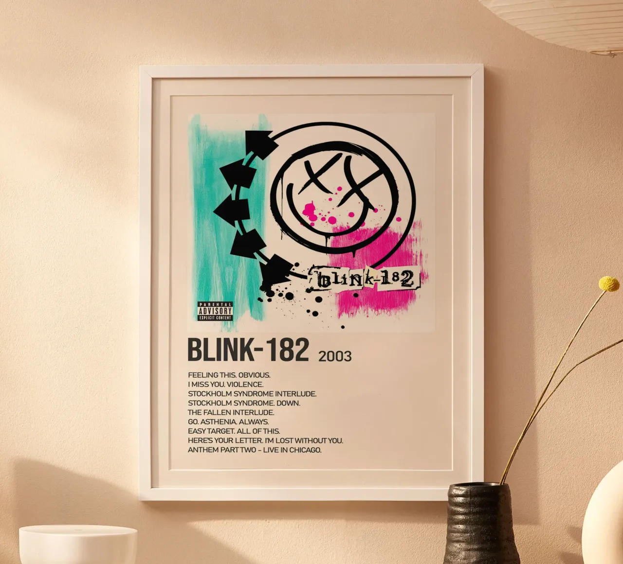 Blink 182 Tracklists poster da Linda Tobrut