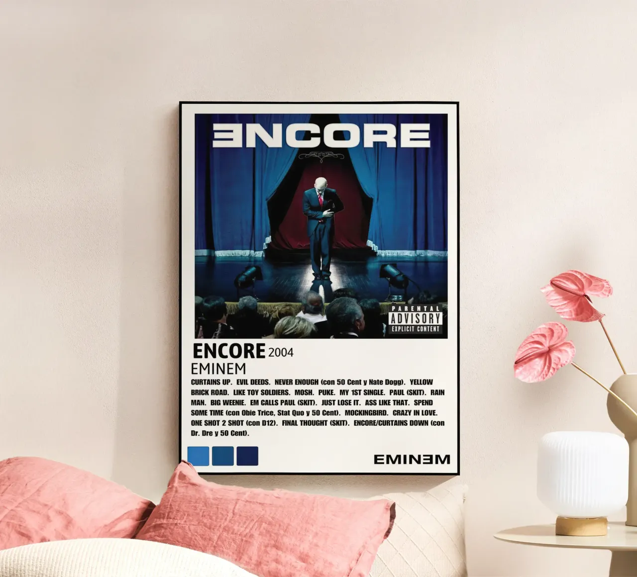 Eminem Encore Tracklists plexiglass da Linda Tobrut