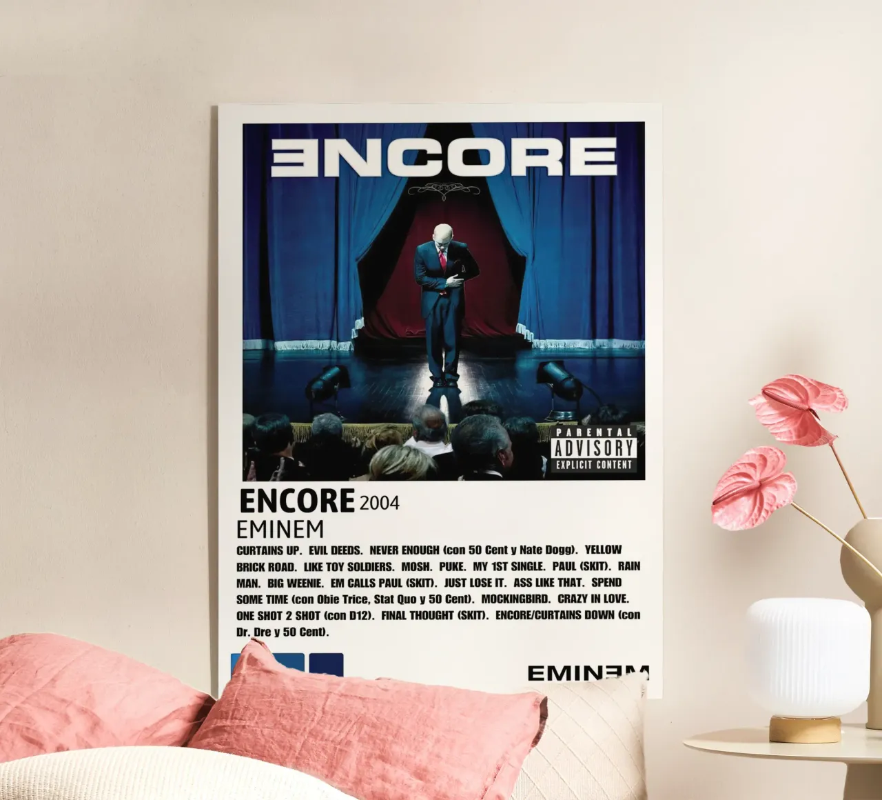 Eminem Encore Tracklists plexiglass da Linda Tobrut