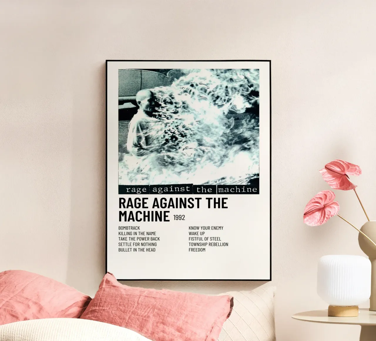 Rage Against The Machine Tracklists plexiglass da Linda Tobrut