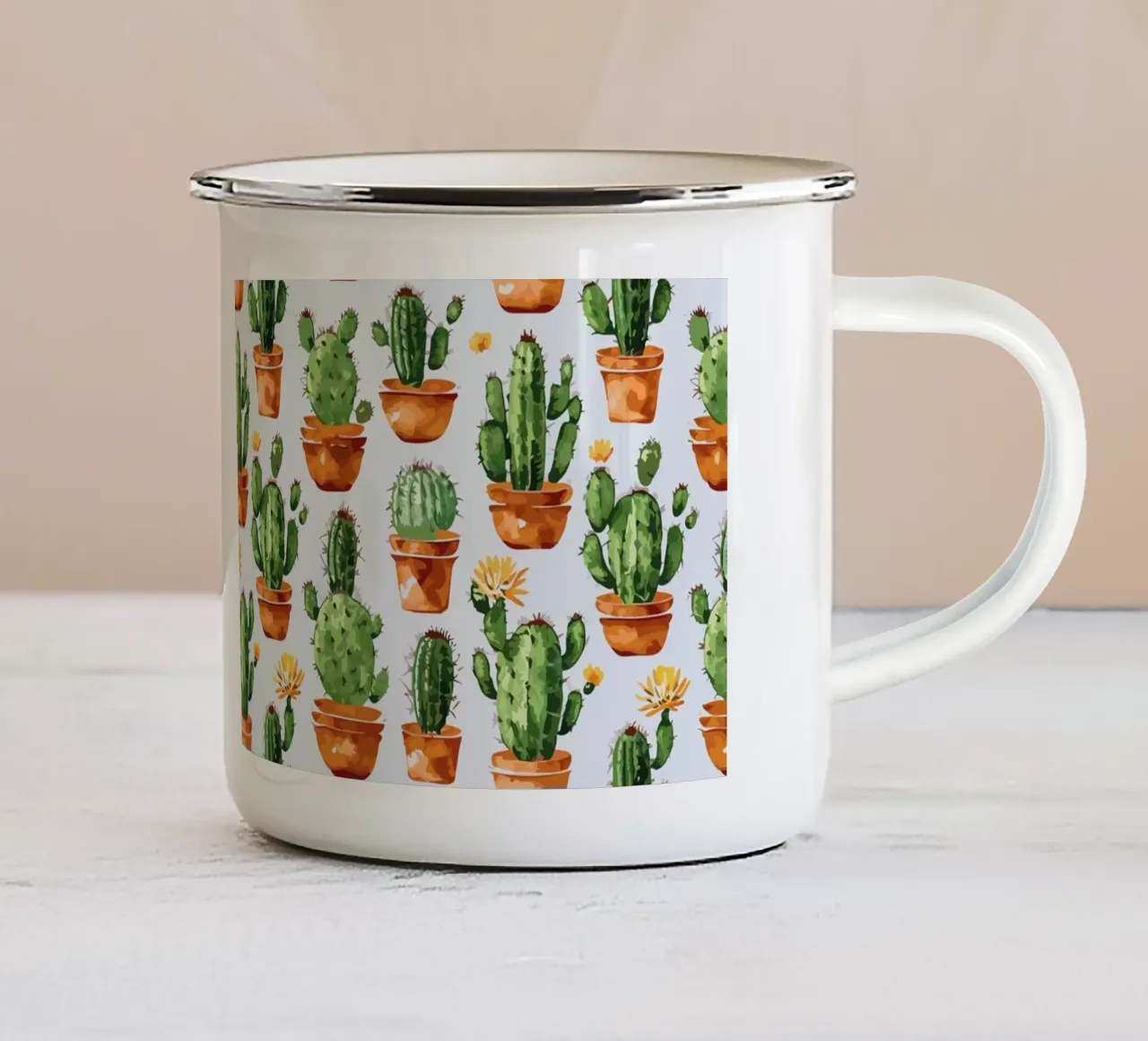 Cactus / Stampa di cactus #2 tazza in smalto da Hightown Design