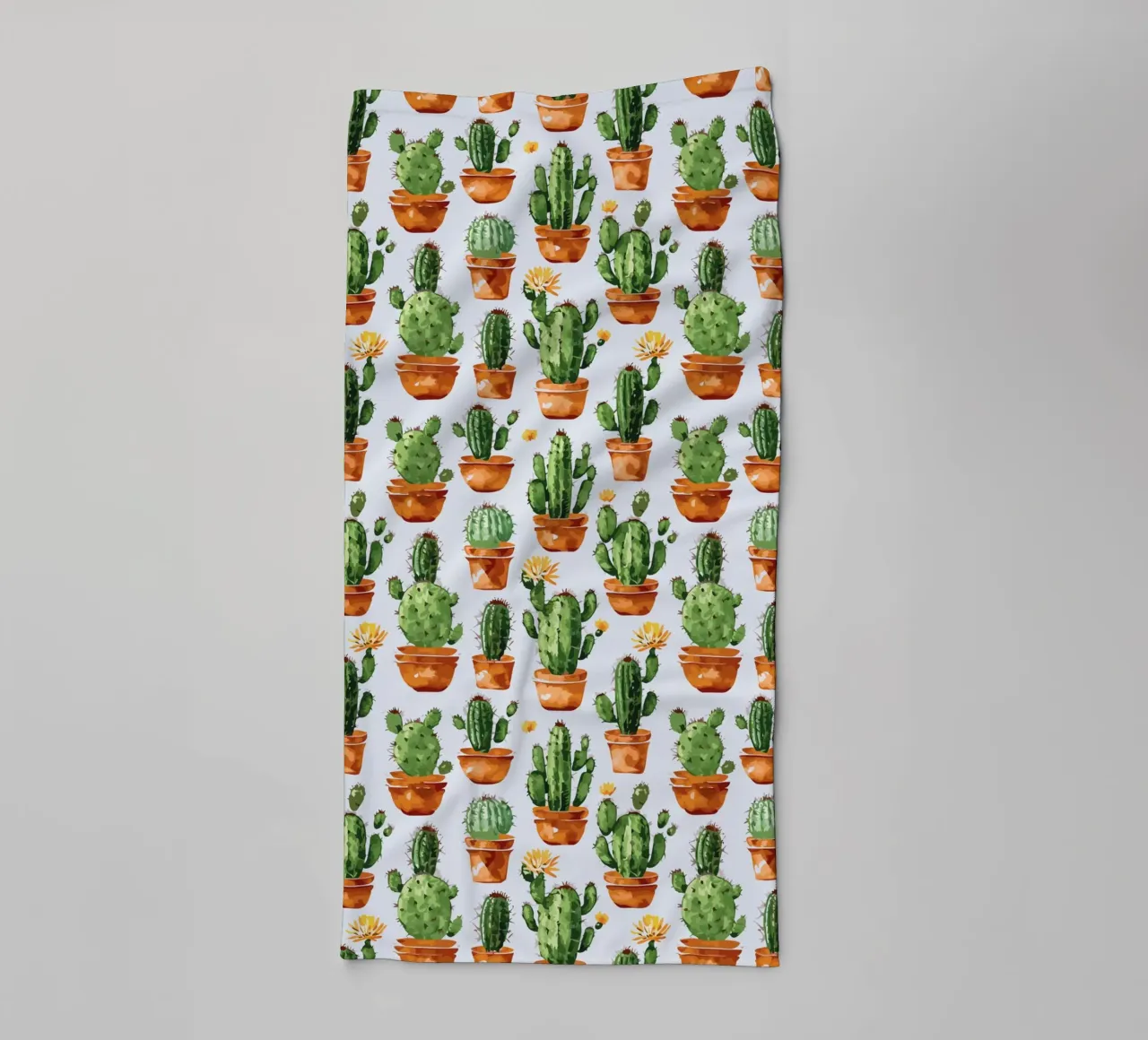 Cactussen / Cactusprint #2 badhanddoek van Hightown Design