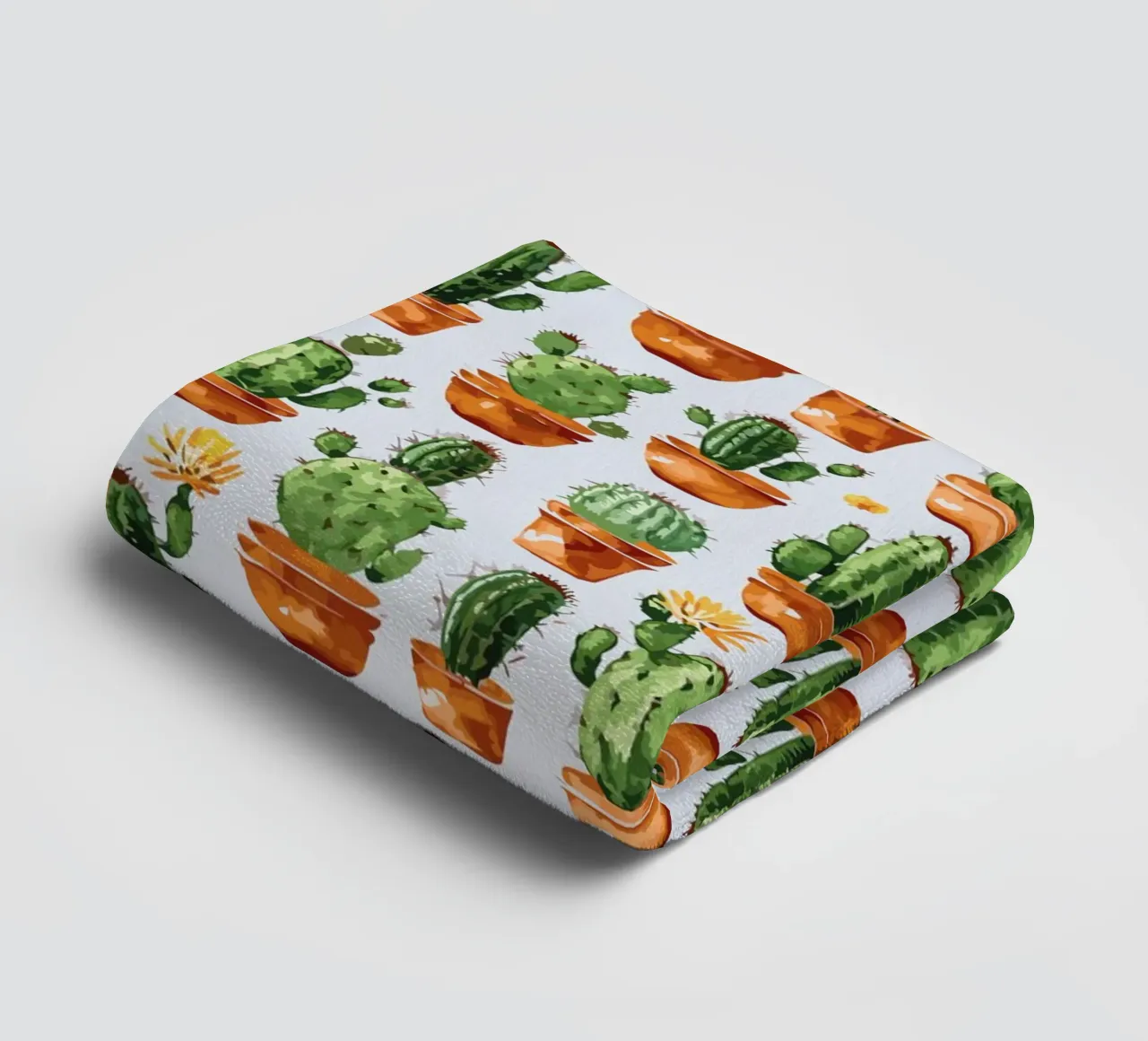 Cacti / Cactus print #2 towel by Hightown Design