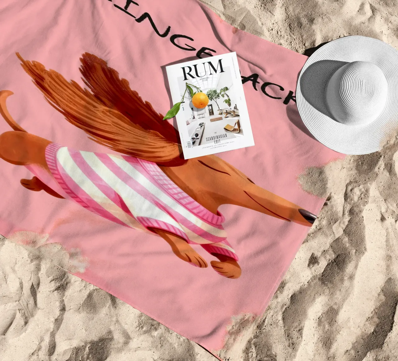 Hereingedackelt Dachshund telo mare da EverLuvv Studio