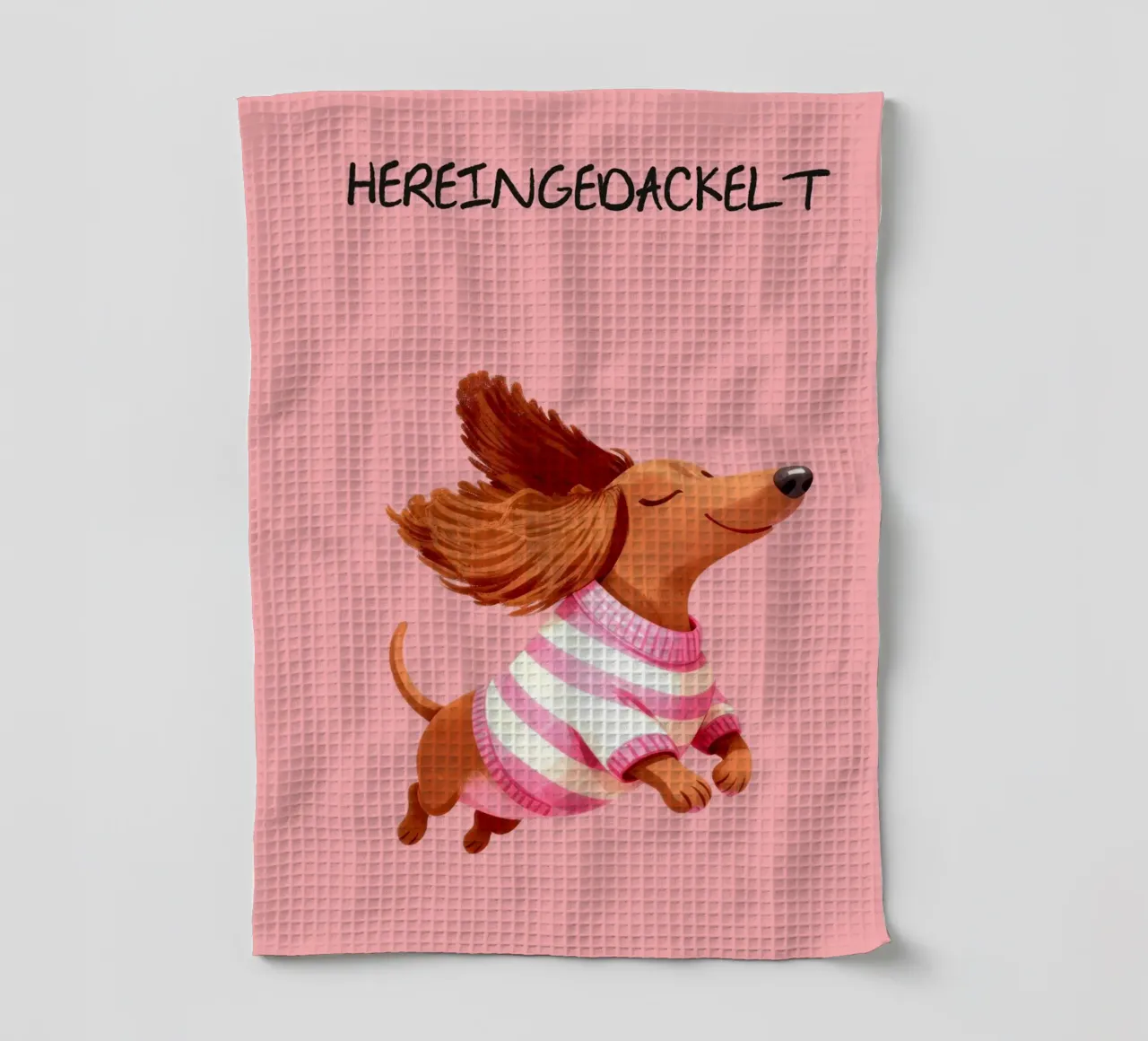 Hereingedackelt Dachshund canovaccio da cucina da EverLuvv Studio