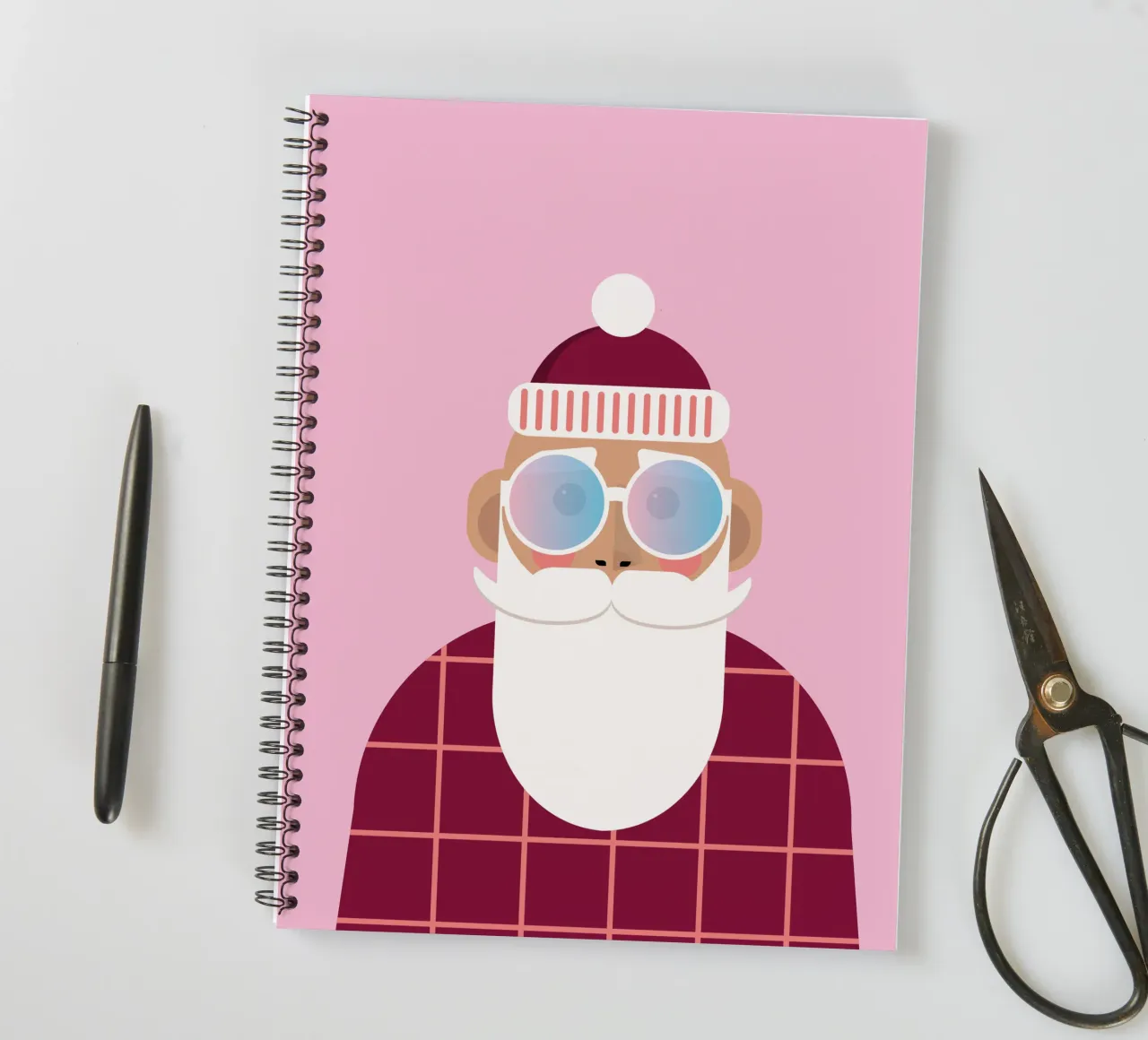 Modern Santa – Der coole Weihnachtsmann carnet à spirale de DARIA IVANOVNA