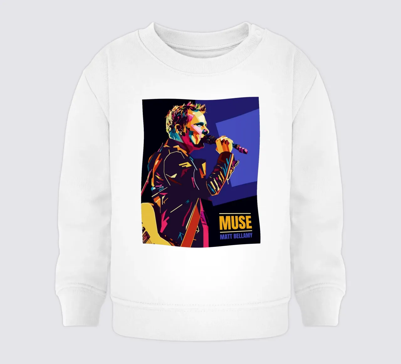 Matt Bellamy WPAP Popart felpa neonato da KP Artwork
