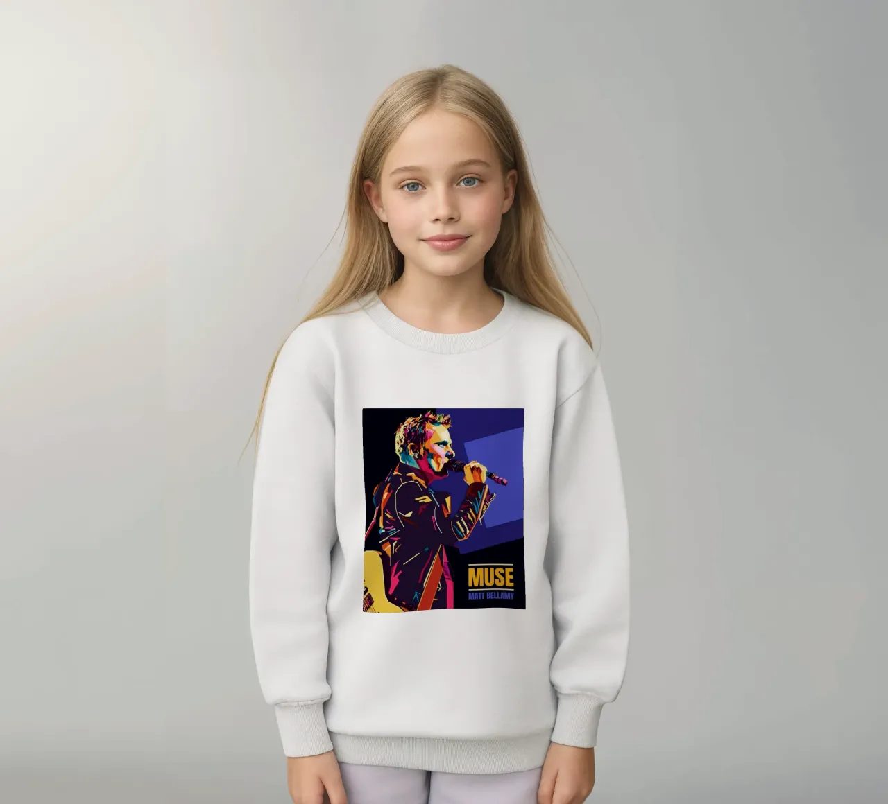 Matt Bellamy WPAP Popart felpa bambino da KP Artwork