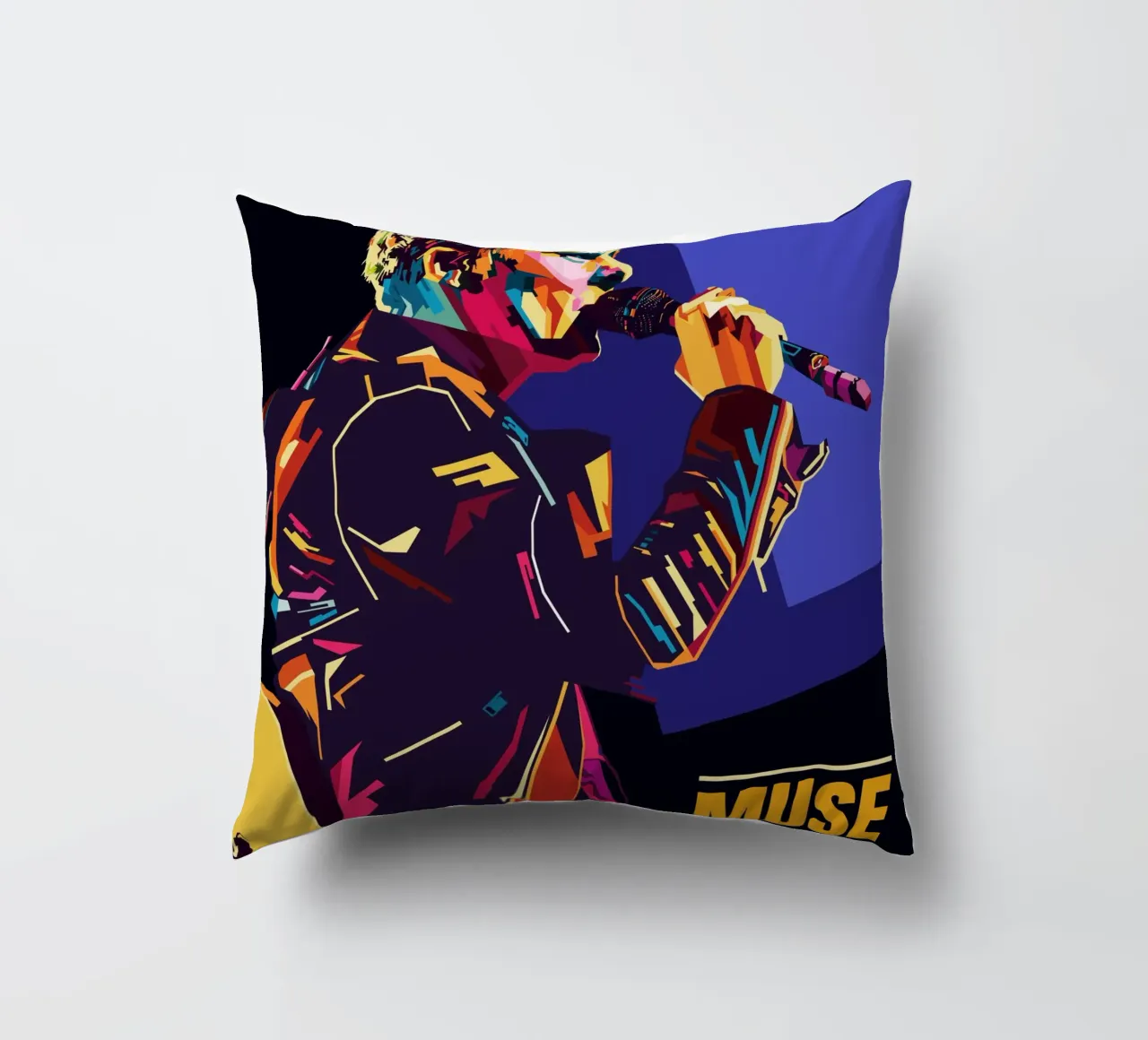 Matt Bellamy WPAP Popart cuscino da KP Artwork