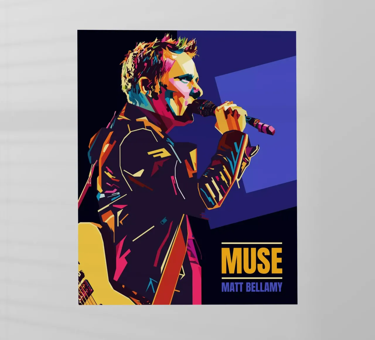Matt Bellamy WPAP Popart pellicola backlit da KP Artwork