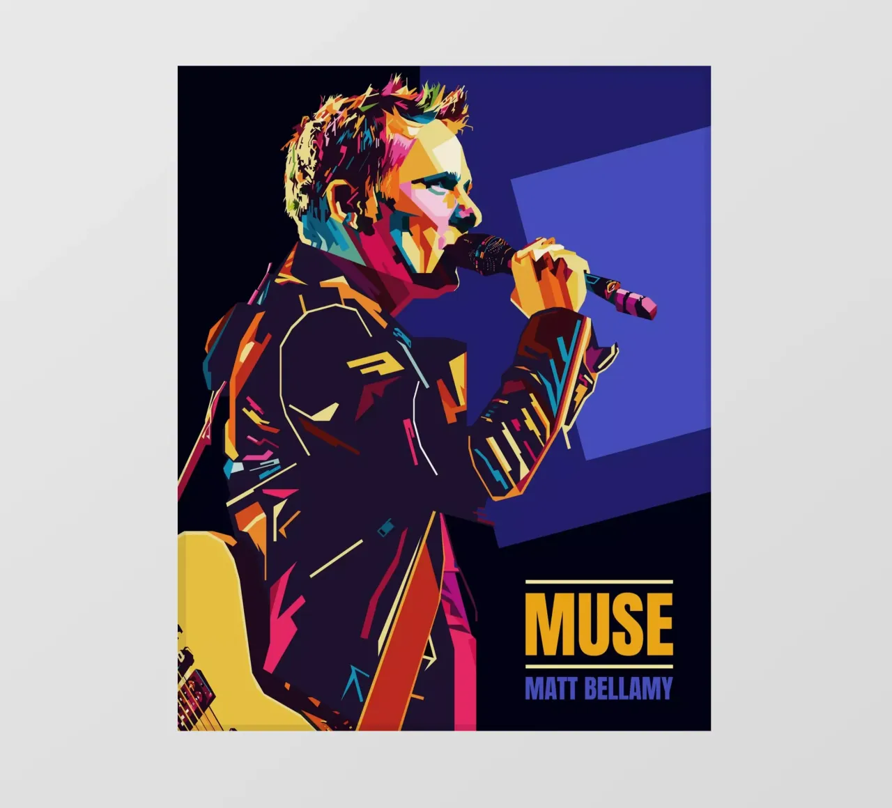 Matt Bellamy WPAP Popart pellicola backlit da KP Artwork