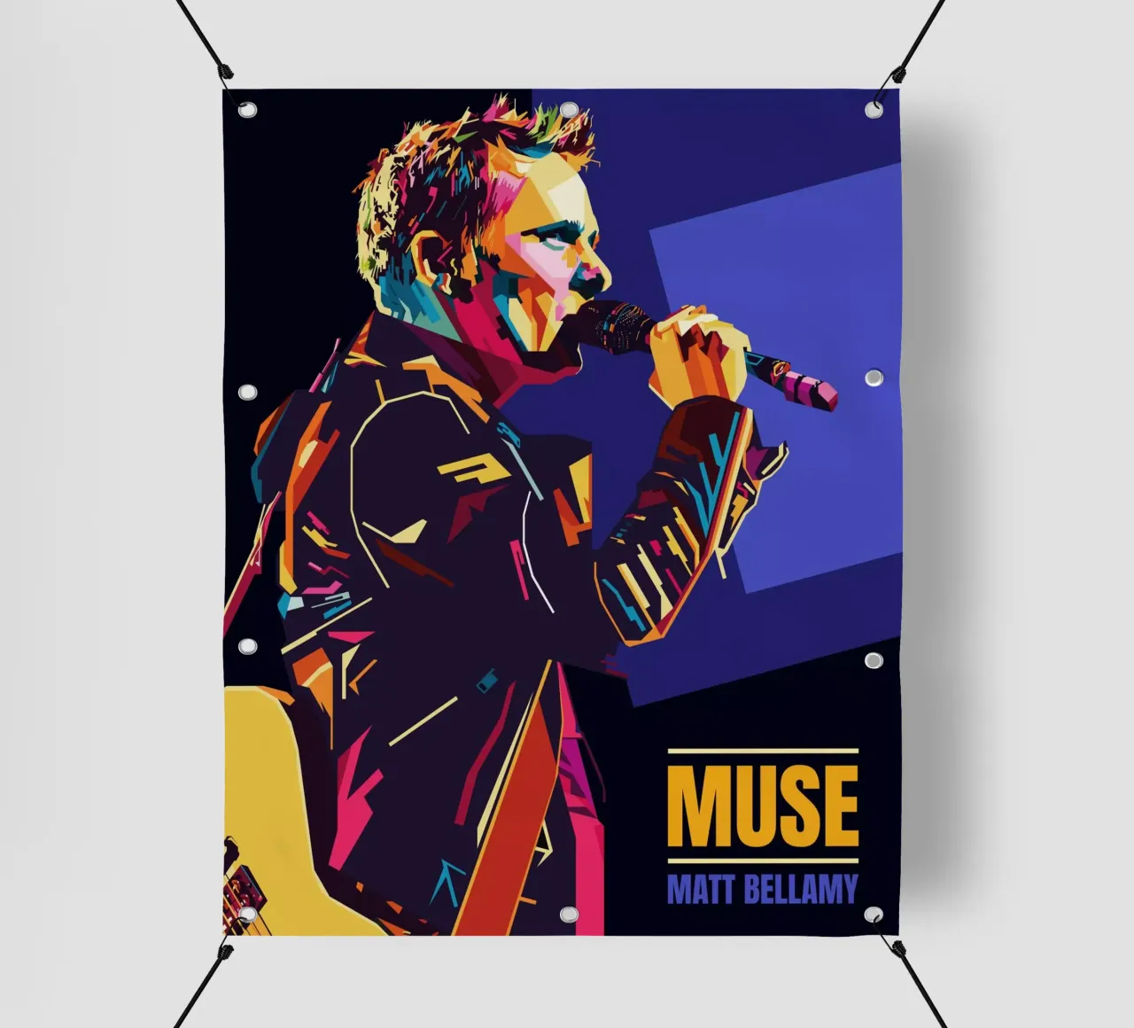 Matt Bellamy WPAP Popart telo in pvc da KP Artwork