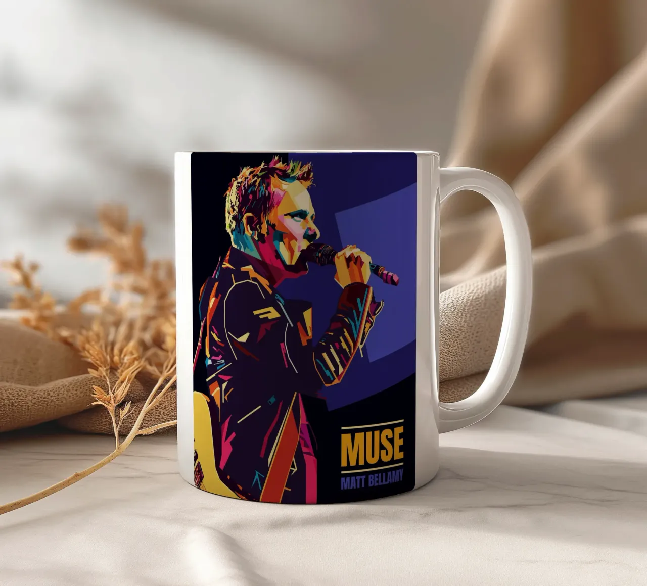 Matt Bellamy WPAP Popart tazza in ceramica da KP Artwork