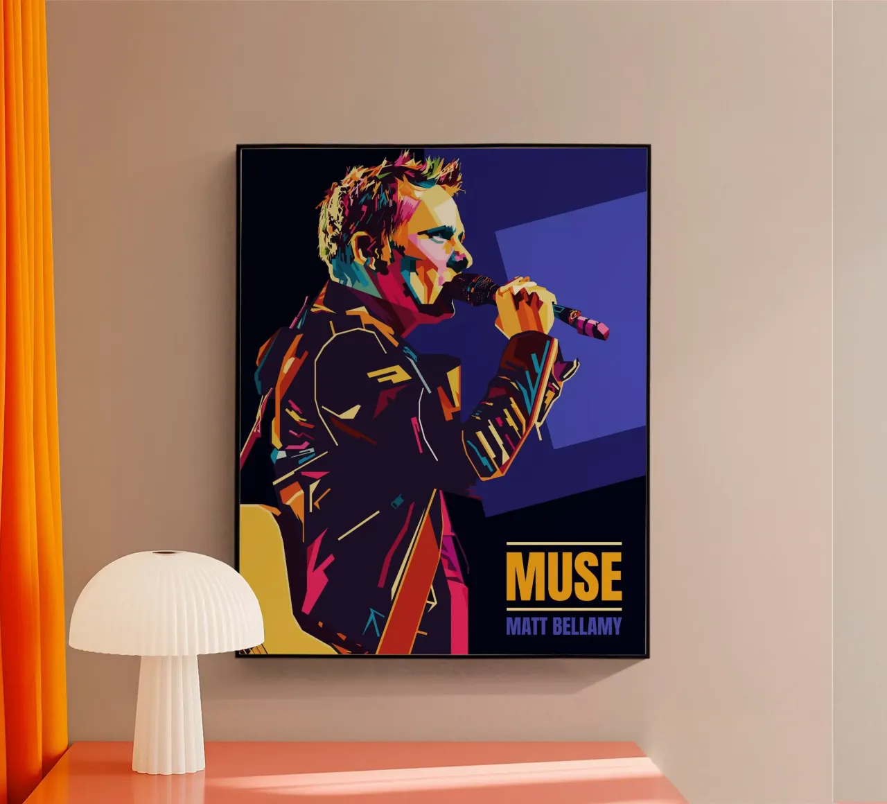 Matt Bellamy WPAP Popart plexiglass da KP Artwork