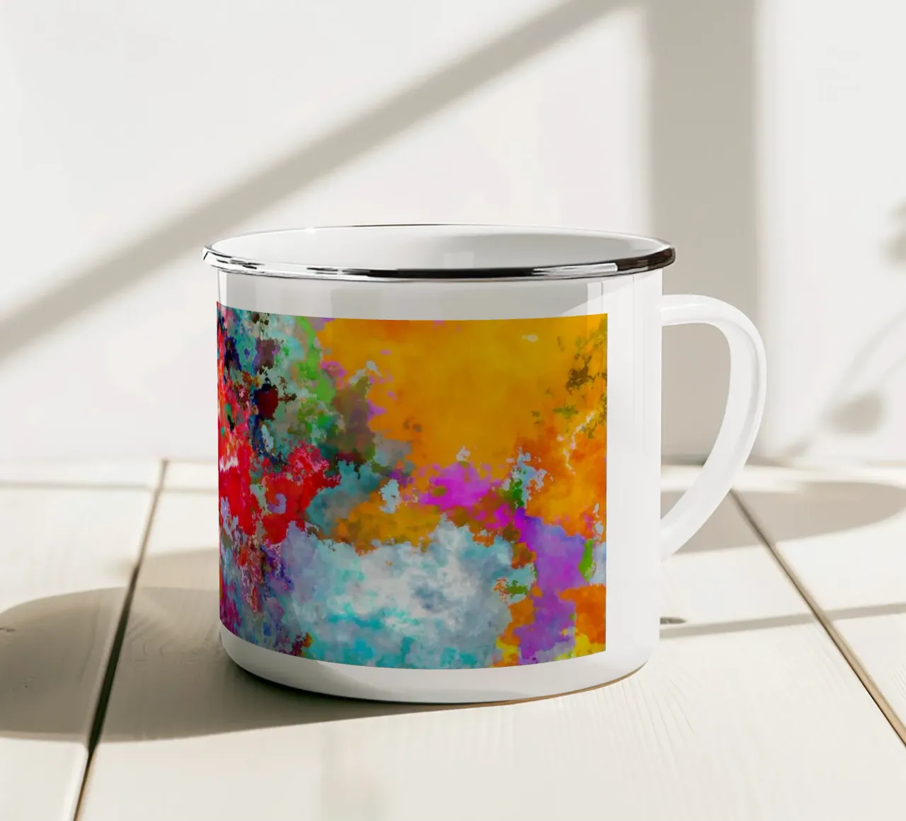 COLORFUL CLOUDS tazza in smalto da shellybremmerabstract