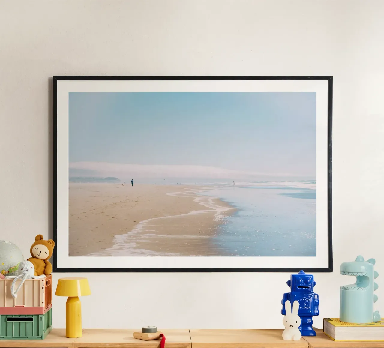 Ocean Beach San Francisco poster con telaio in plastica da patiphotography