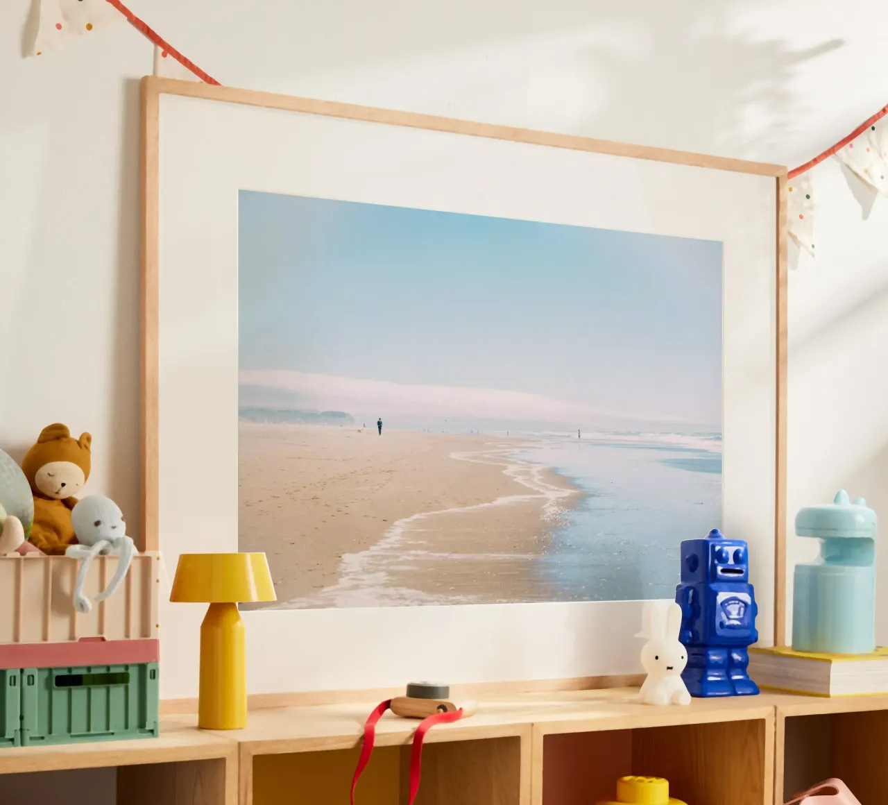 Ocean Beach San Francisco poster con telaio in plastica da patiphotography