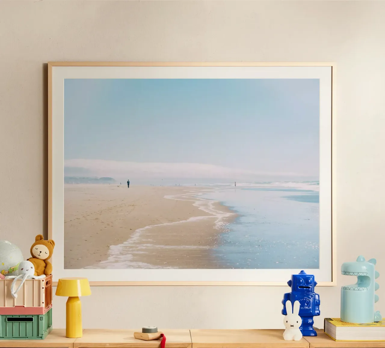 Ocean Beach San Francisco poster con telaio in plastica da patiphotography