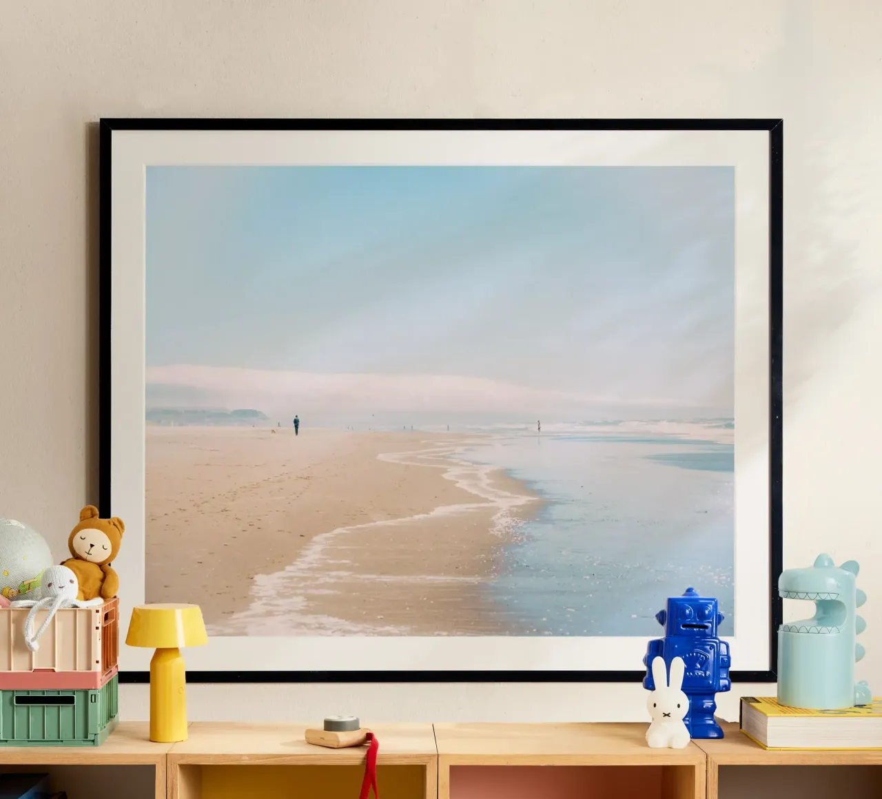 Ocean Beach San Francisco poster con telaio in plastica da patiphotography