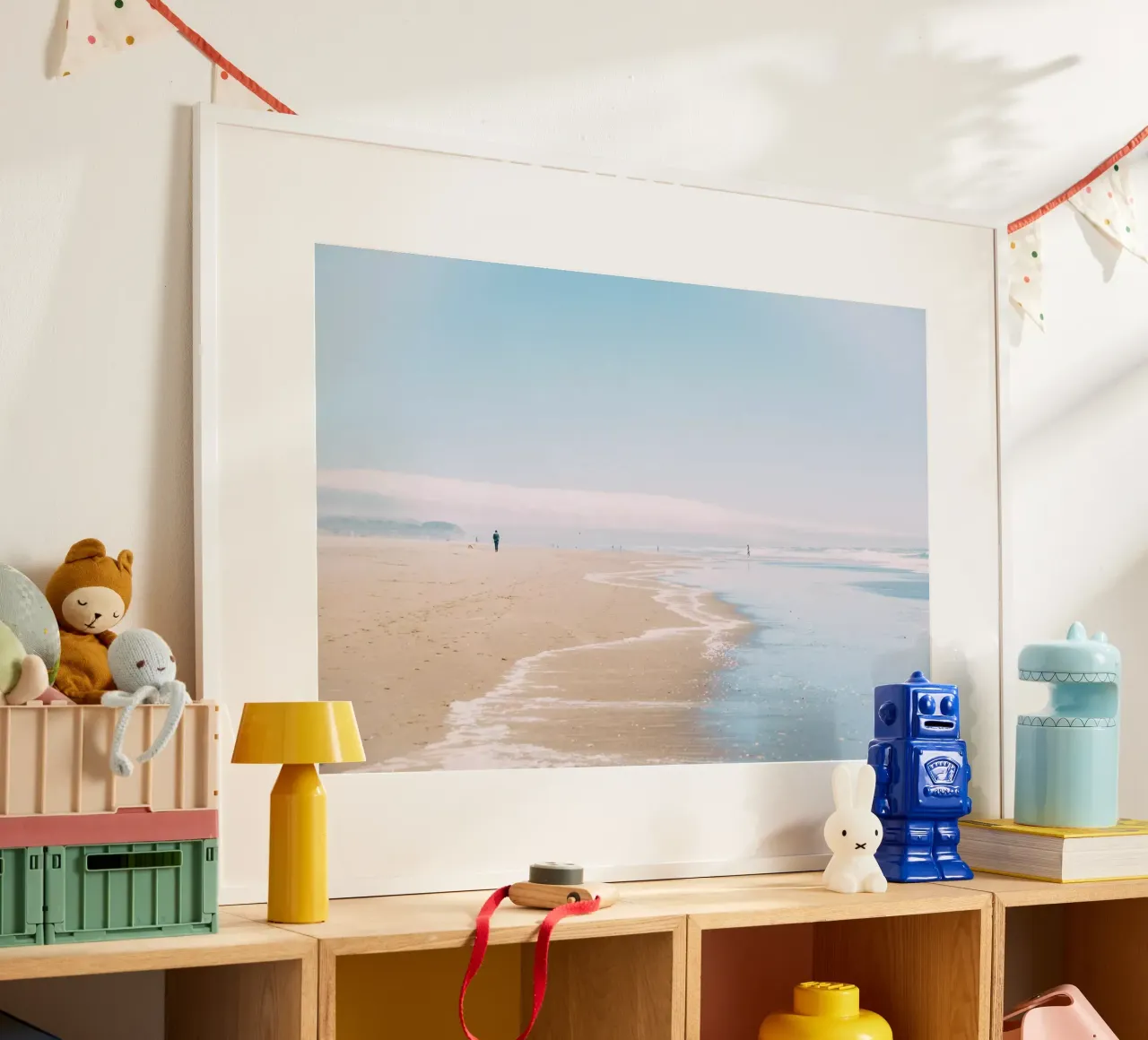 Ocean Beach San Francisco poster con telaio in plastica da patiphotography