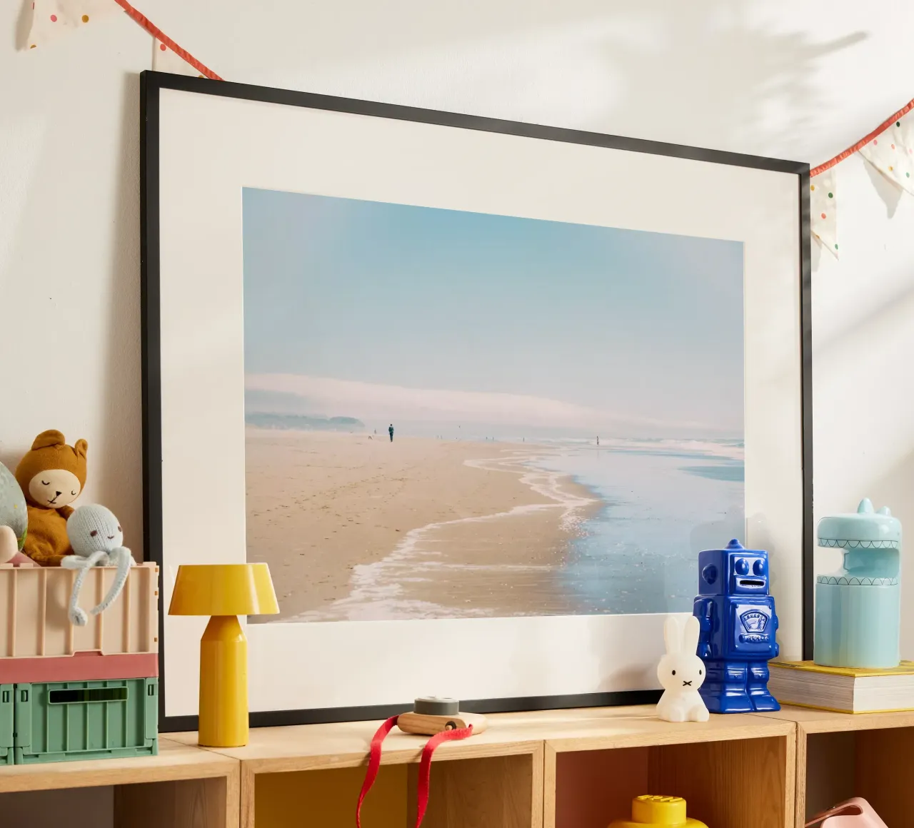 Ocean Beach San Francisco poster con telaio in plastica da patiphotography