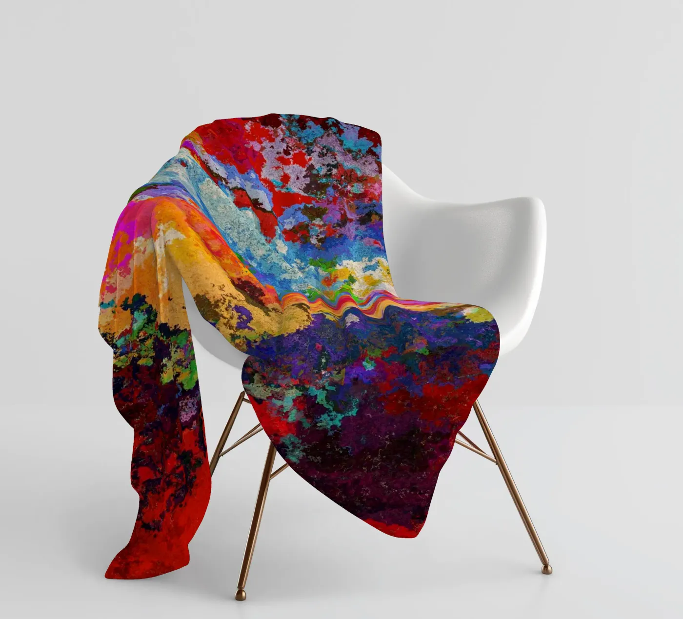 TIME fleece blanket by shellybremmer-clouds