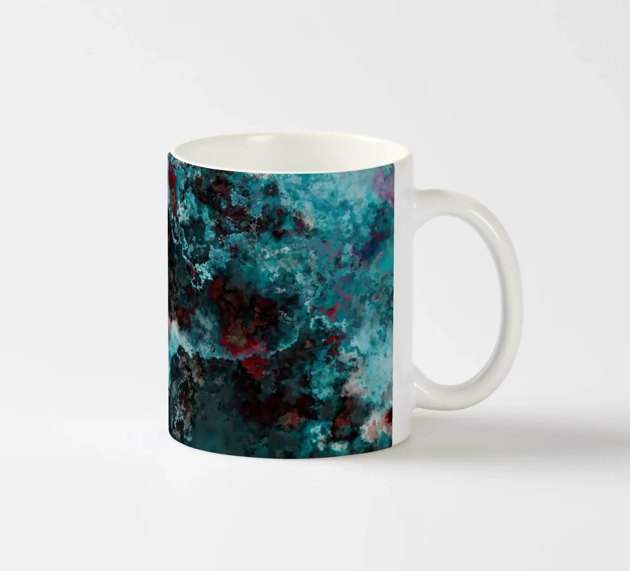 WAVES ceramic mug by shellybremmerabstract