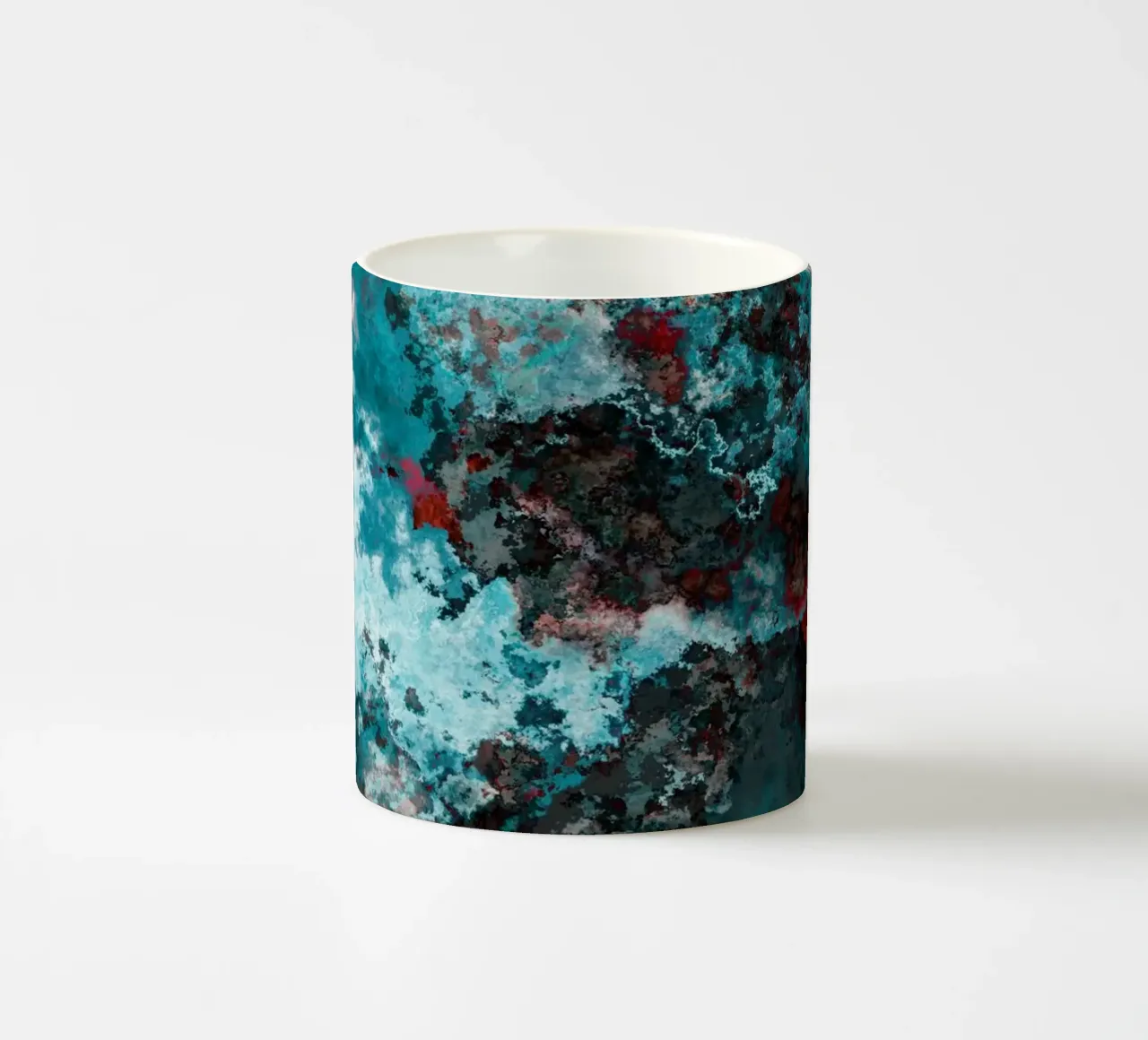 WAVES ceramic mug by shellybremmerabstract