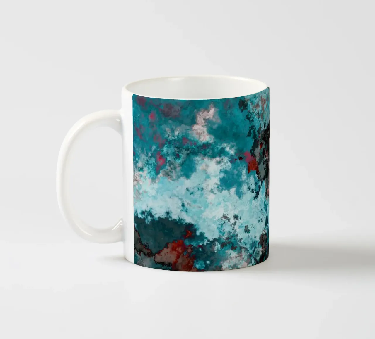 WAVES ceramic mug by shellybremmerabstract