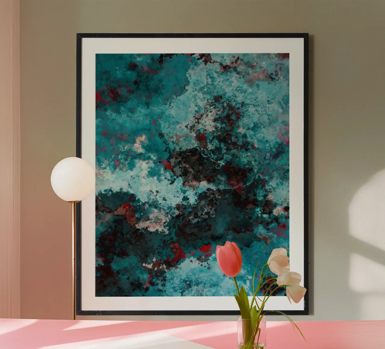 WAVES poster by shellybremmerabstract