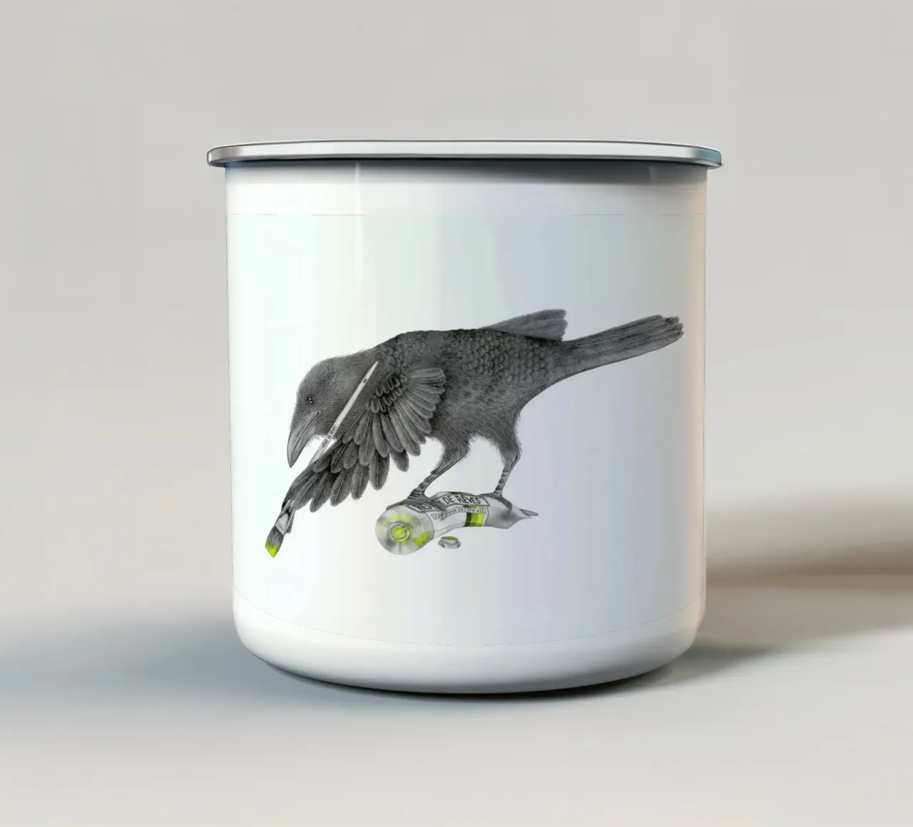 Aurora Belle Raven tazza in smalto da Le Canot Rouge