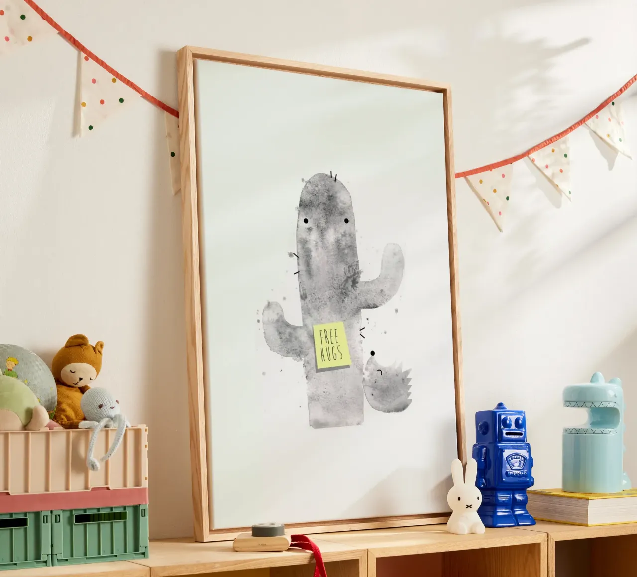Hugs canvas with Floater frame by Trabolt Design