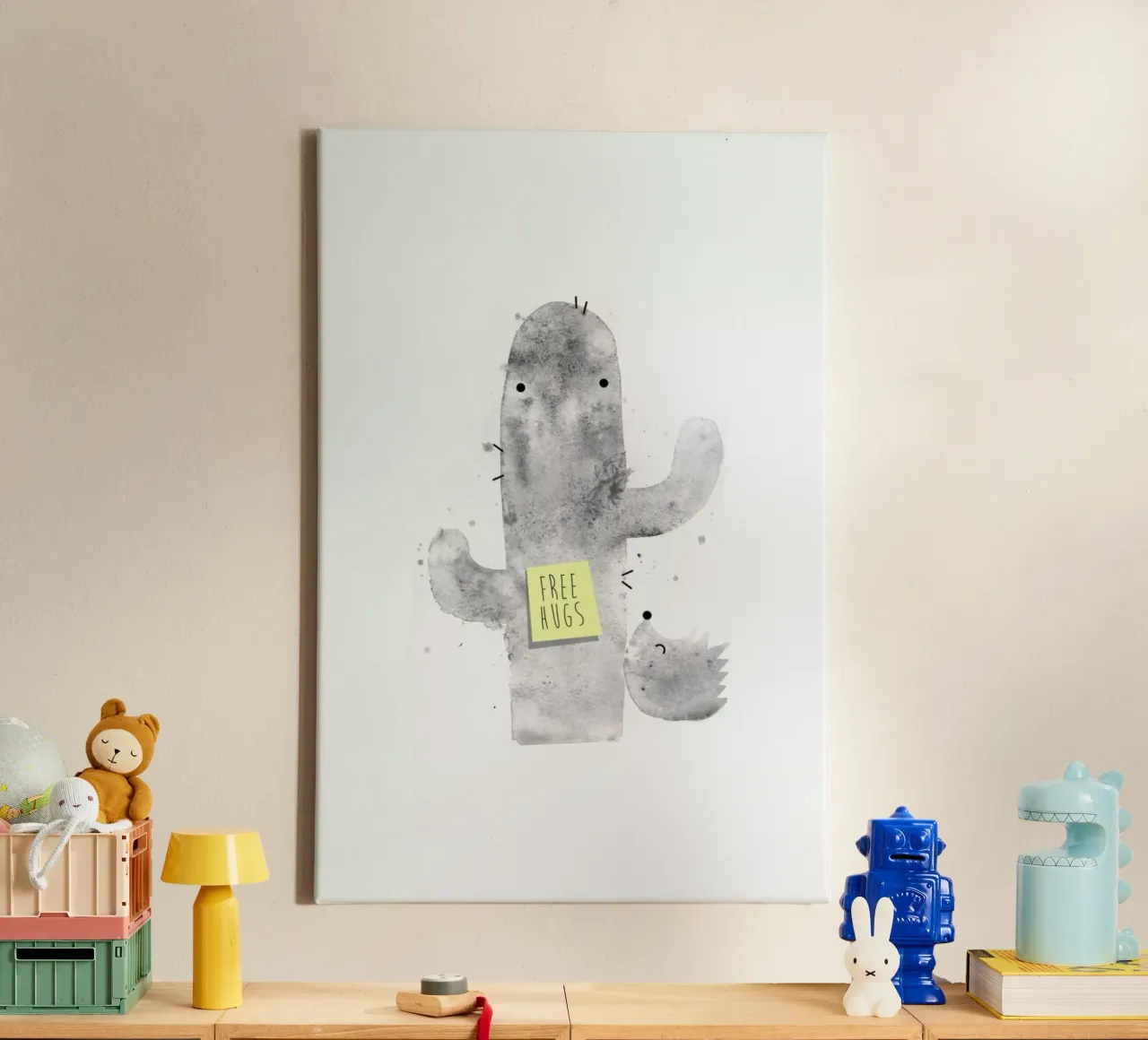 Hugs canvas with Floater frame by Trabolt Design