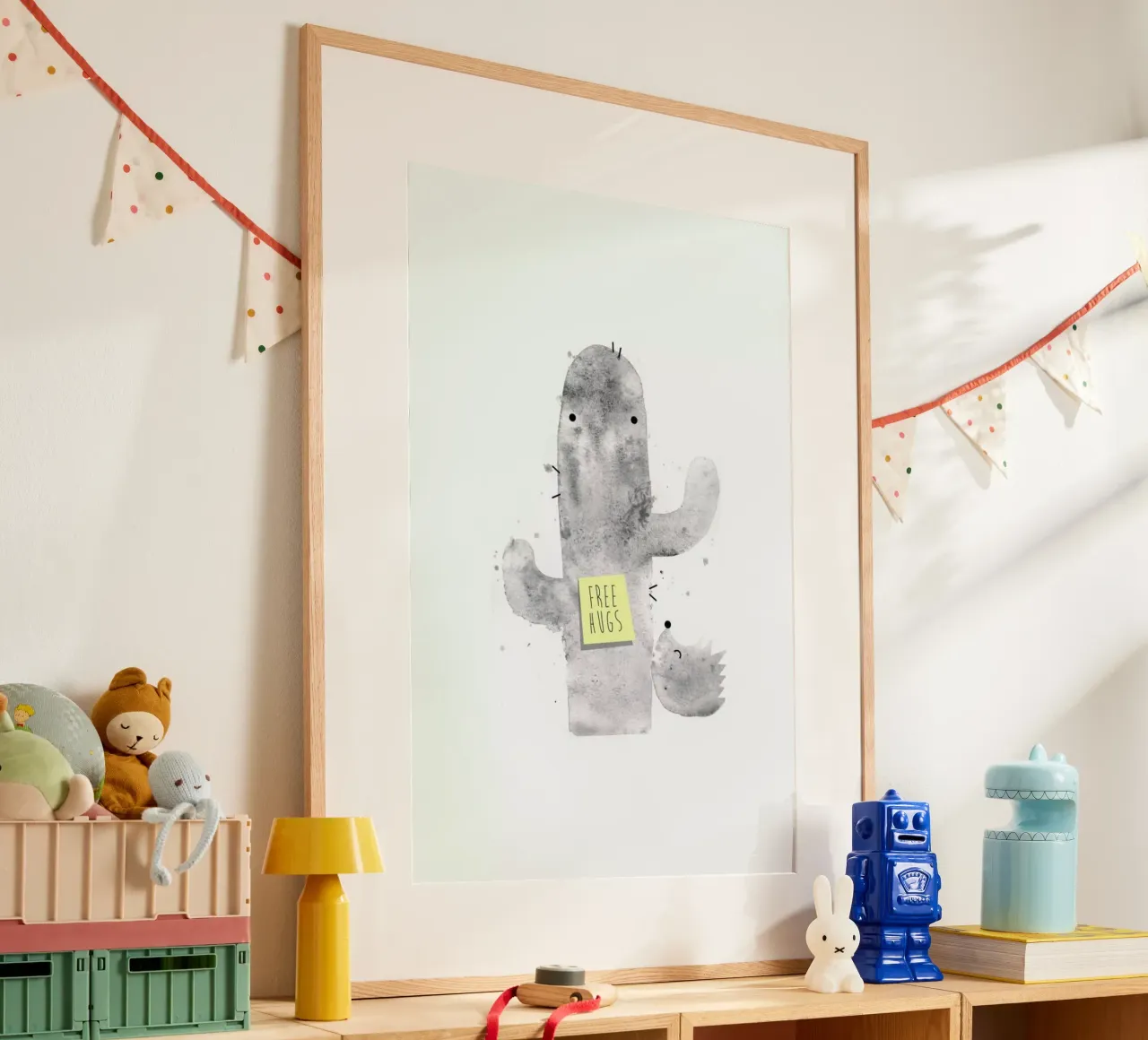 Hugs poster con telaio in plastica da Trabolt Design