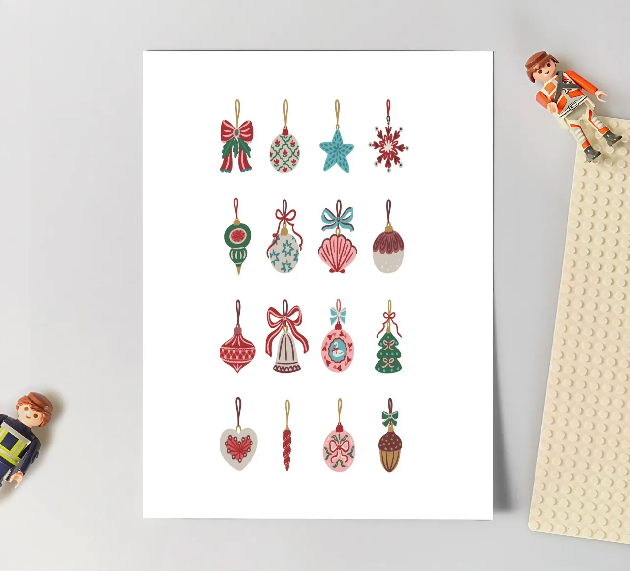 Kerstprint, kerstdecor, leuke kerstposter stickervel van TheHolidayShop