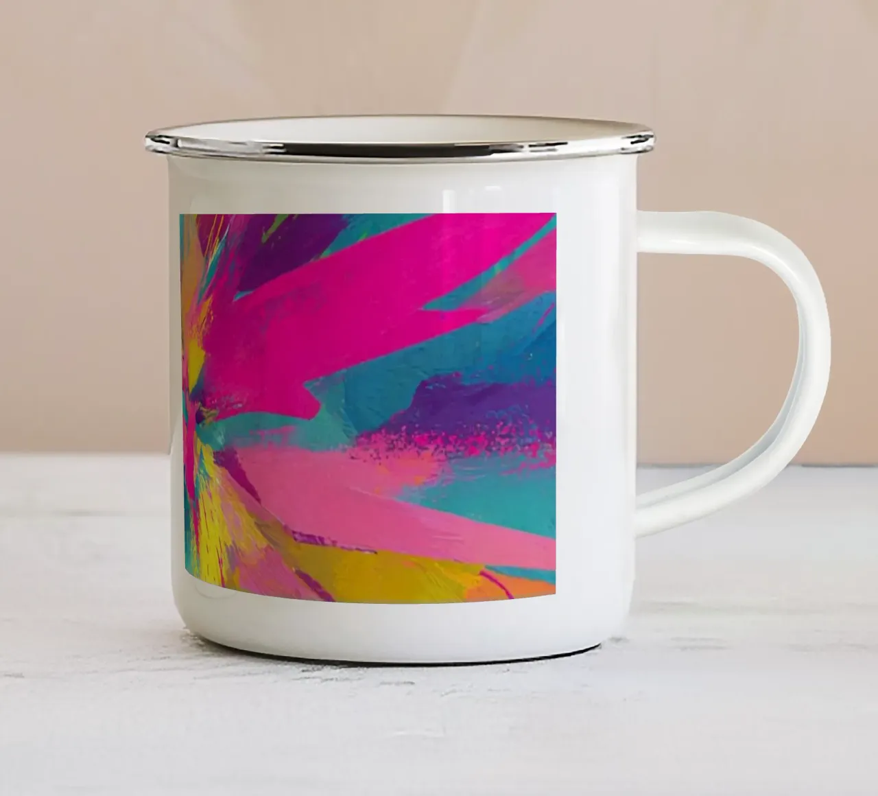 Burst of Dopamine tazza in smalto da Mosaic Dialogue