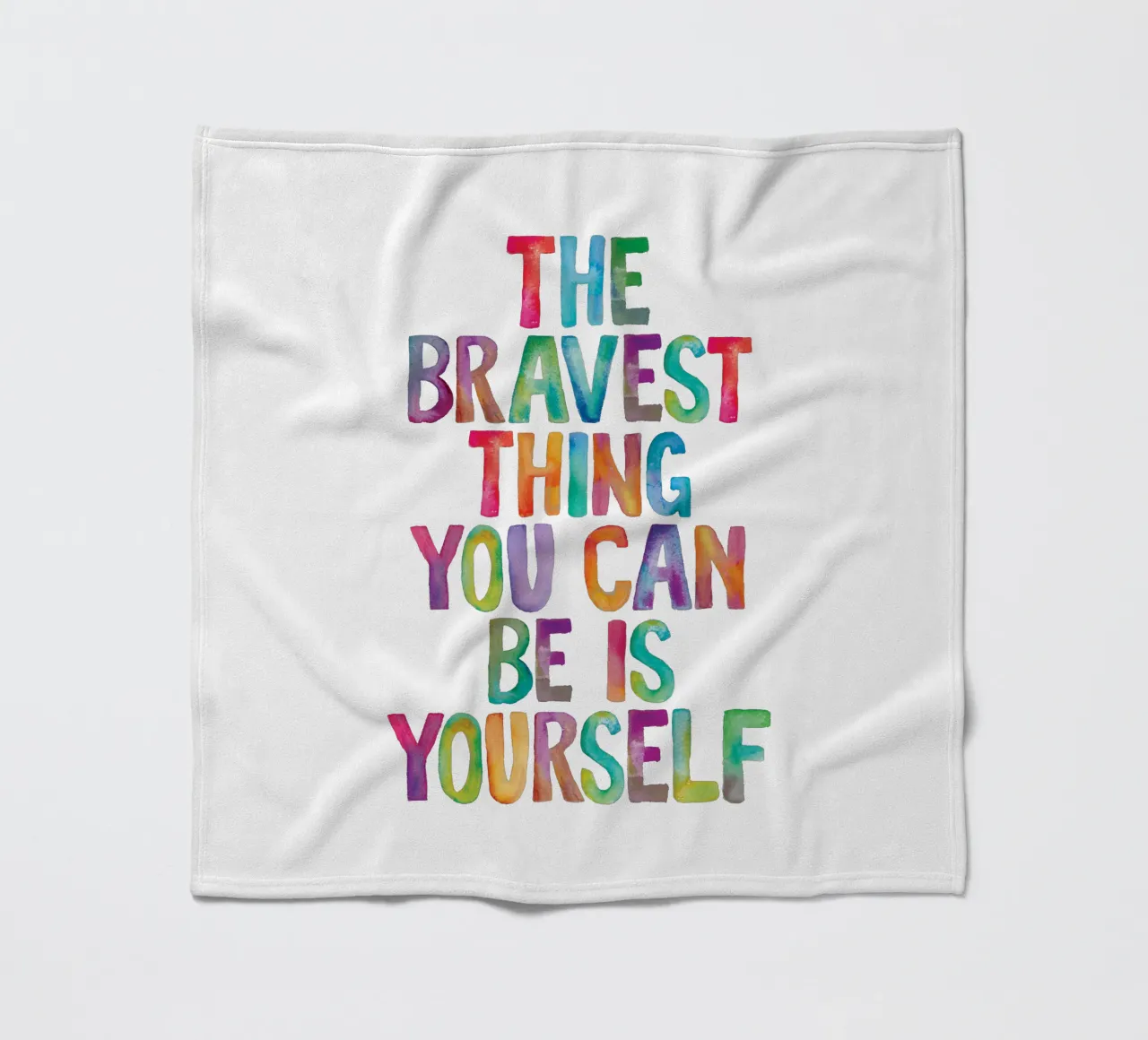 The Bravest Thing You Can Be is Yourself fleece blanket by THE MOTIVATED TYPE