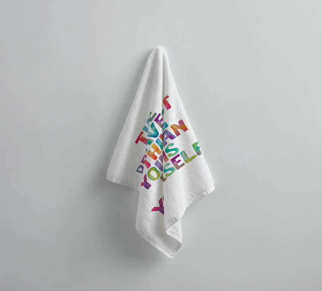 The Bravest Thing You Can Be is Yourself towel by THE MOTIVATED TYPE