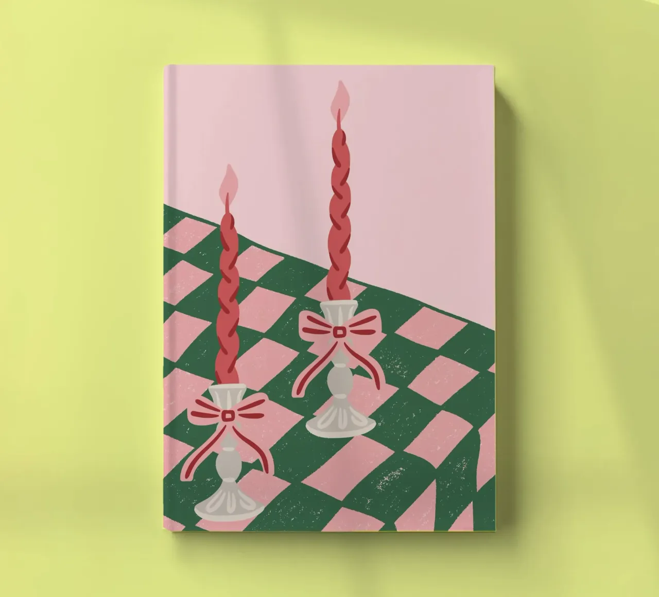 Weihnachtsposter, Weihnachtsdruck, Weihnachtsgeschenk, moderne Dekoration Notizbuch von TheHolidayShop