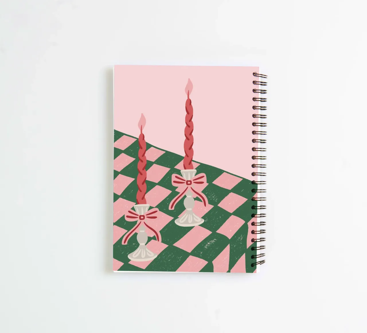 Kerstposter, kerstprint, kerstcadeau, modern decor notitieboek met spiraal van TheHolidayShop