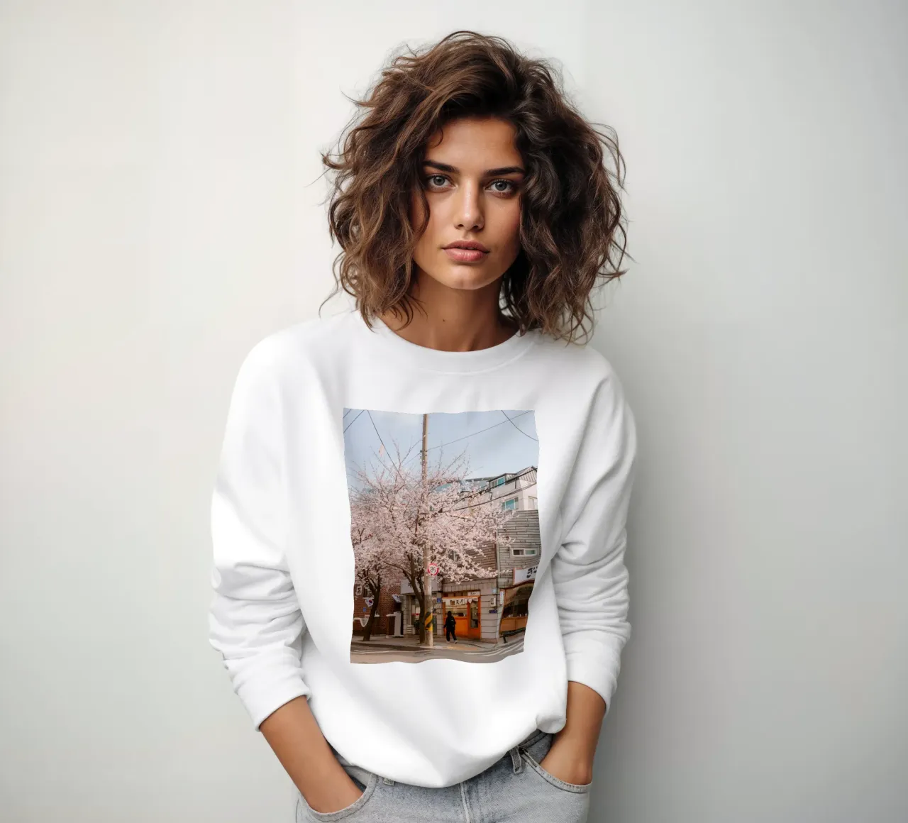 La via dei ciliegi in fiore a Seul, Corea del Sud felpa da mbgraphx2