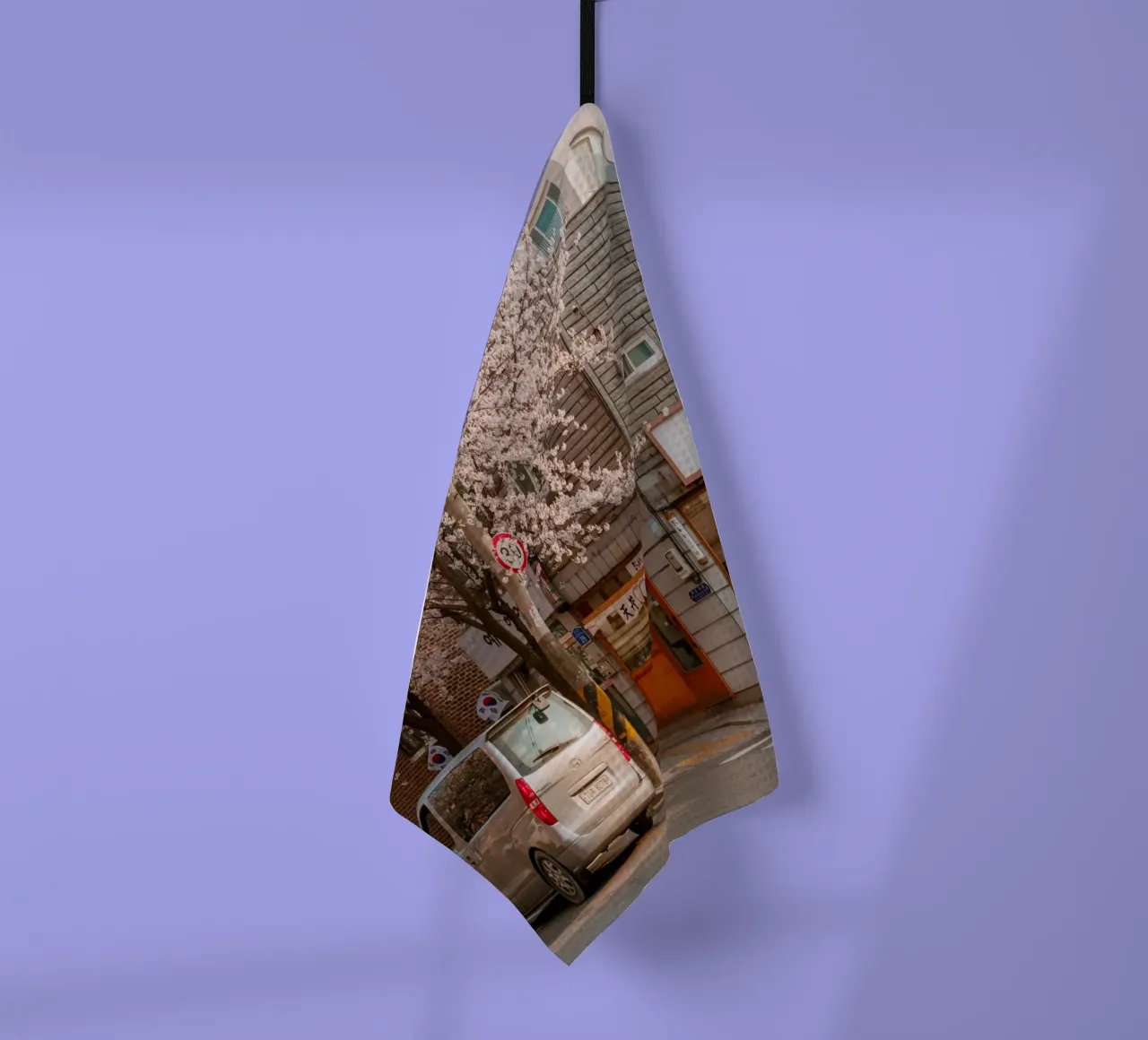 La via dei ciliegi in fiore a Seul, Corea del Sud canovaccio da cucina da mbgraphx2