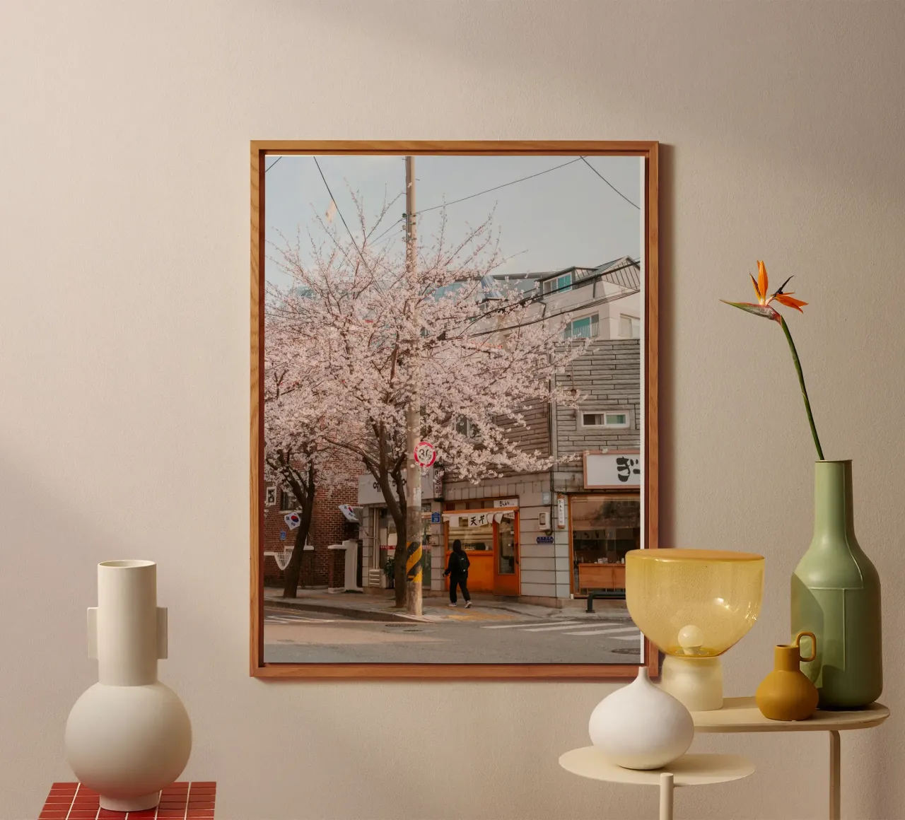 La via dei ciliegi in fiore a Seul, Corea del Sud alluminio dibond da mbgraphx2