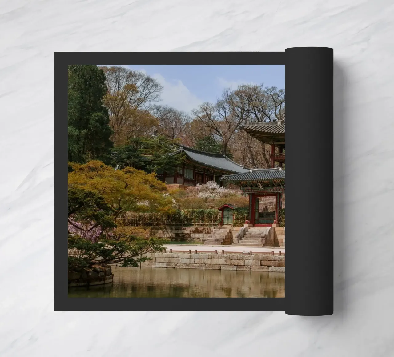 Giardino segreto di Huwon a Seul, Corea del Sud zerbino da mbgraphx2