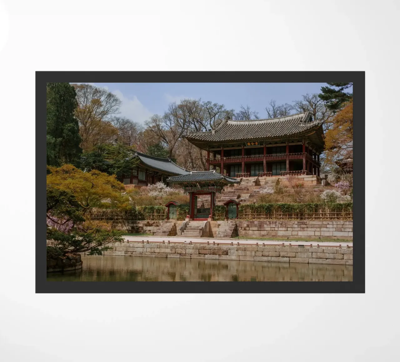 Giardino segreto di Huwon a Seul, Corea del Sud zerbino da mbgraphx2