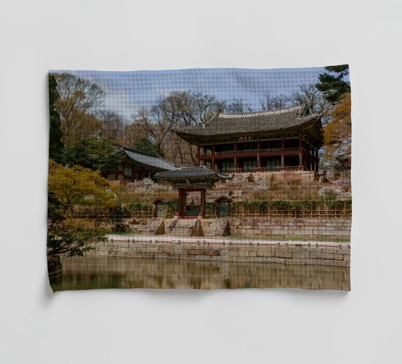 Giardino segreto di Huwon a Seul, Corea del Sud canovaccio da cucina da mbgraphx2